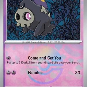 Duskull (Poke Ball Pattern) 035/131 Holofoil SV: Prismatic Evolutions Duskull (Poke Ball Pattern) 035/131 Holofoil SV: Prismatic Evolutions