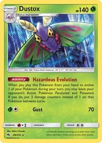 Dustox | 28/214 | Reverse Holofoil | SM - Lost Thunder