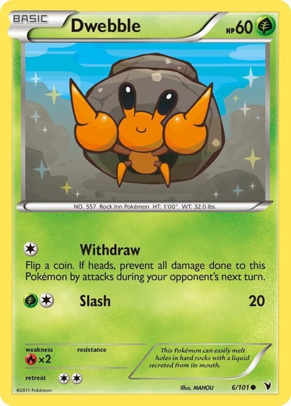 Dwebble 6/101 Reverse Holofoil Noble Victories Dwebble 6/101 Reverse Holofoil Noble Victories