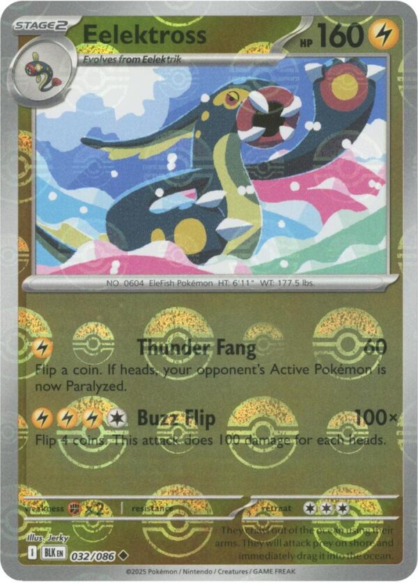 Eelektross (Poke Ball Pattern) 032/086 Holofoil SV: Black Bolt