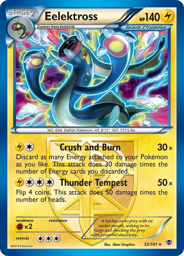 Eelektross (Team Plasma) 33/101 Reverse Holofoil Plasma Blast