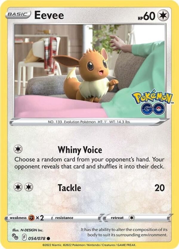 Eevee 054/078 Reverse Holofoil Pokemon GO