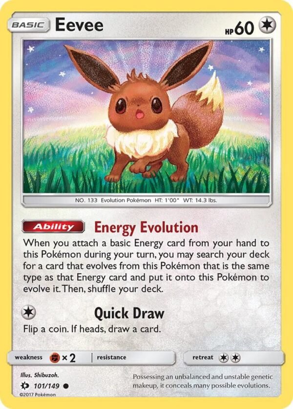 Eevee 101/149 Reverse Holofoil SM Base Set
