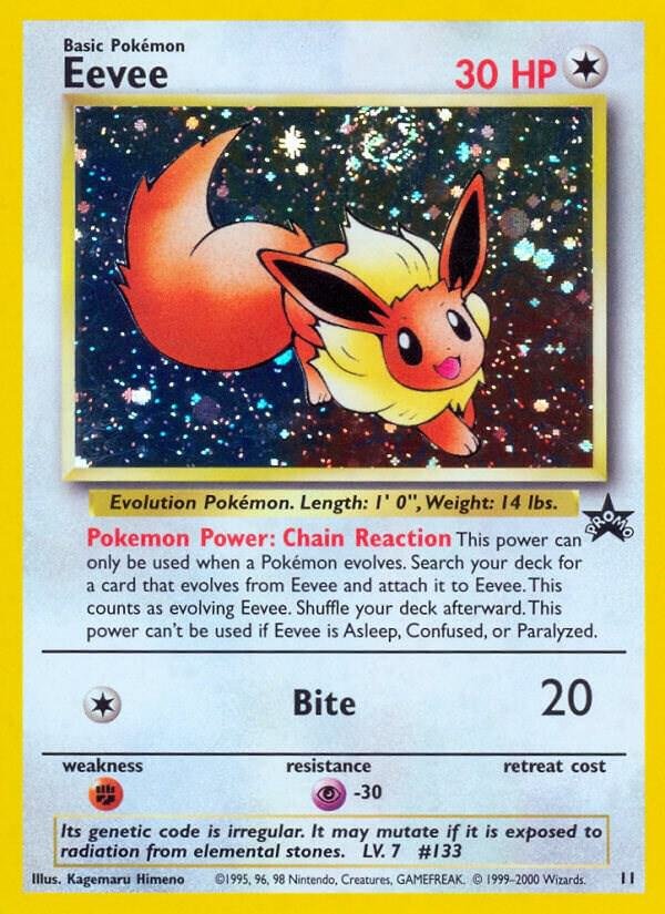 Eevee 11/53 Holofoil WoTC Promo