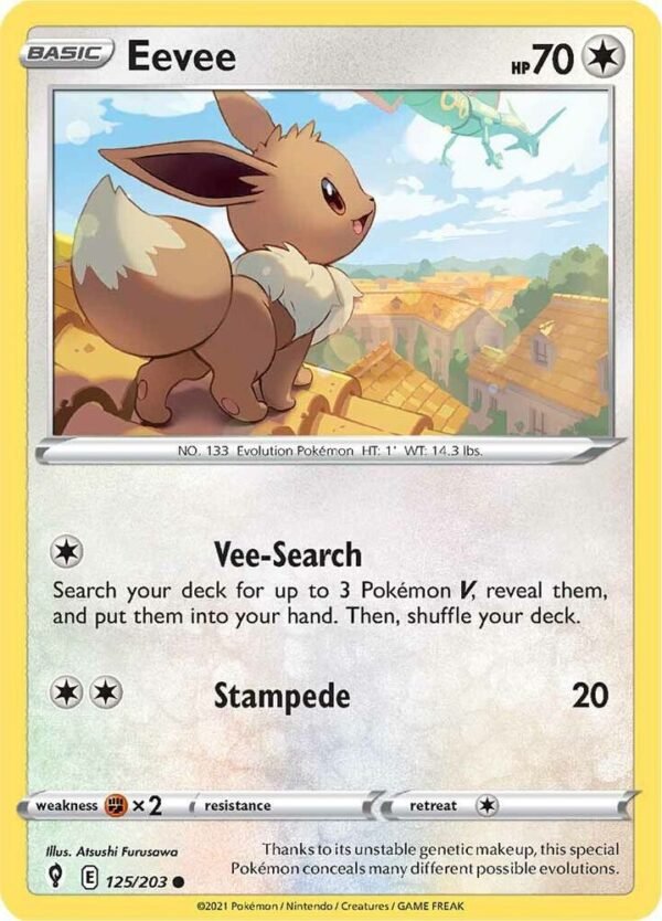 Eevee 125/203 Reverse Holofoil SWSH07: Evolving Skies Eevee 125/203 Reverse Holofoil SWSH07: Evolving Skies