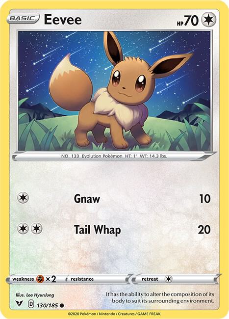 Eevee 130/185 Normal SWSH04: Vivid Voltage