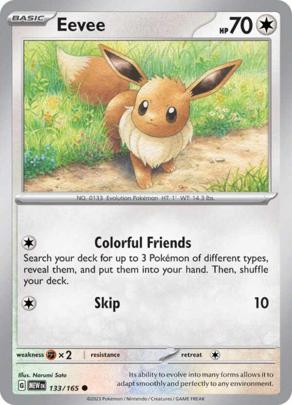 Eevee 133/165 Normal SV: Scarlet & Violet 151 Eevee 133/165 Normal SV: Scarlet & Violet 151