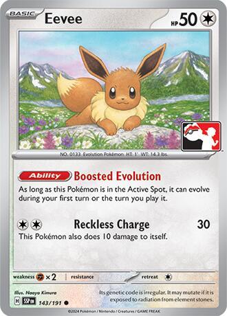 Eevee 143/191 Holofoil Prize Pack Series Cards