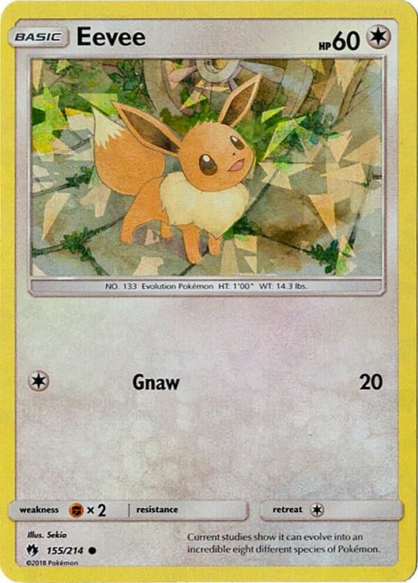 Eevee 155/214 (Let’s Play, Eevee!) (Cracked Ice Holo) Holofoil Deck Exclusives