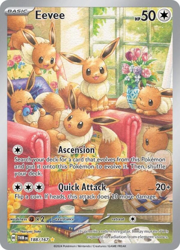 Eevee 188/167 Holofoil SV06: Twilight Masquerade Eevee 188/167 Holofoil SV06: Twilight Masquerade