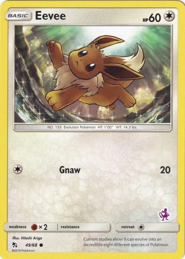 Eevee 49/68 (Mewtwo Stamped) 049/068 Normal Battle Academy Eevee 49/68 (Mewtwo Stamped) 049/068 Normal Battle Academy
