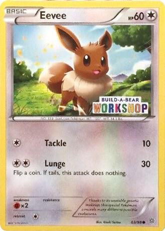 Eevee 63/98 (Build-A-Bear Workshop Exclusive) 063/098 Normal Miscellaneous Cards & Products