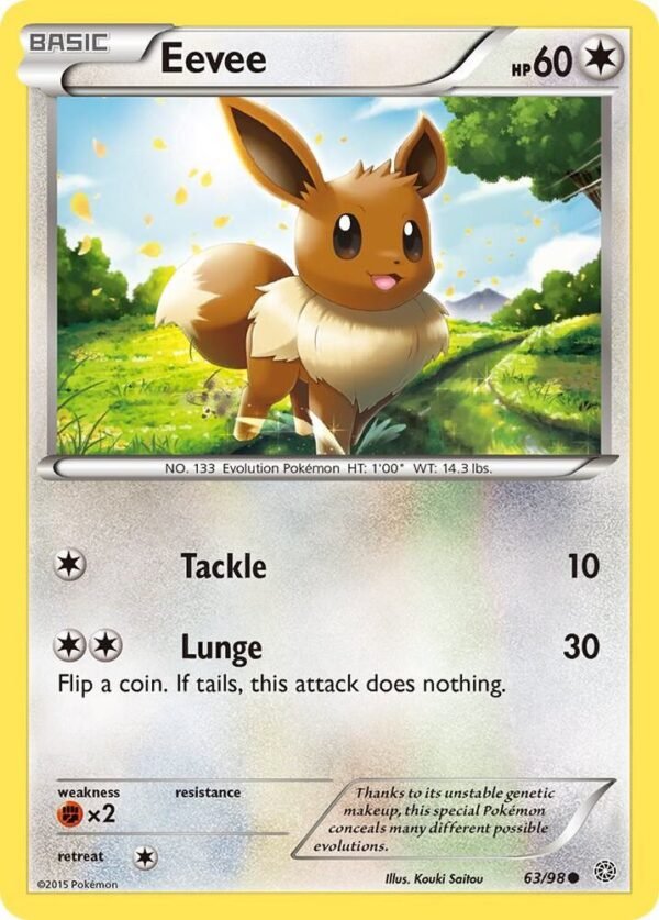 Eevee 63/98 Reverse Holofoil XY – Ancient Origins Eevee 63/98 Reverse Holofoil XY – Ancient Origins