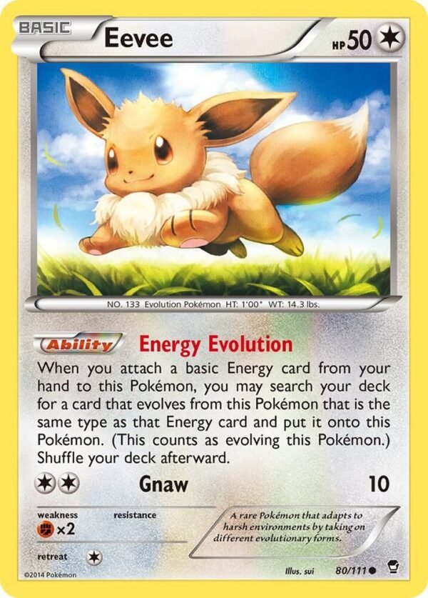 Eevee 80/111 Reverse Holofoil XY – Furious Fists