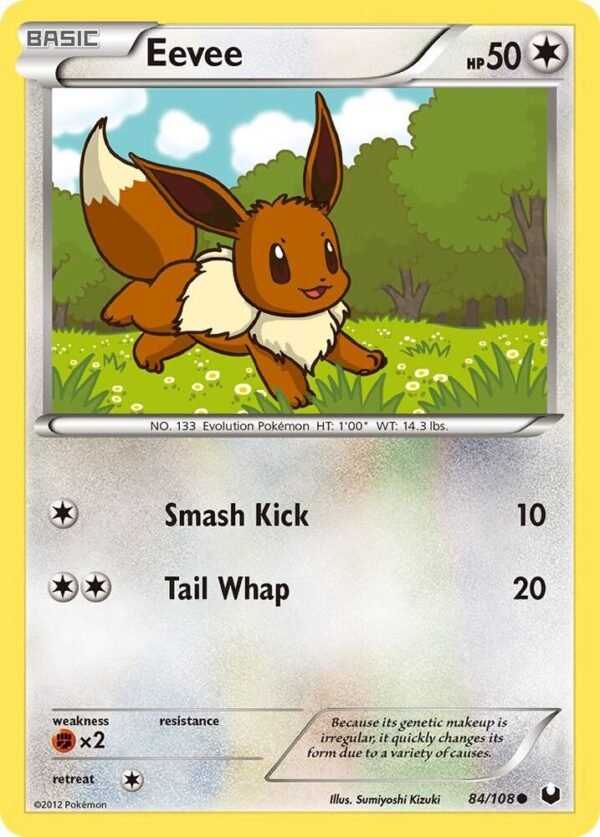 Eevee (84) 84/108 Reverse Holofoil Dark Explorers Eevee (84) 84/108 Reverse Holofoil Dark Explorers