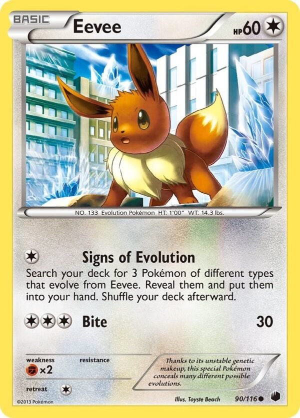 Eevee (90) 90/116 Reverse Holofoil Plasma Freeze