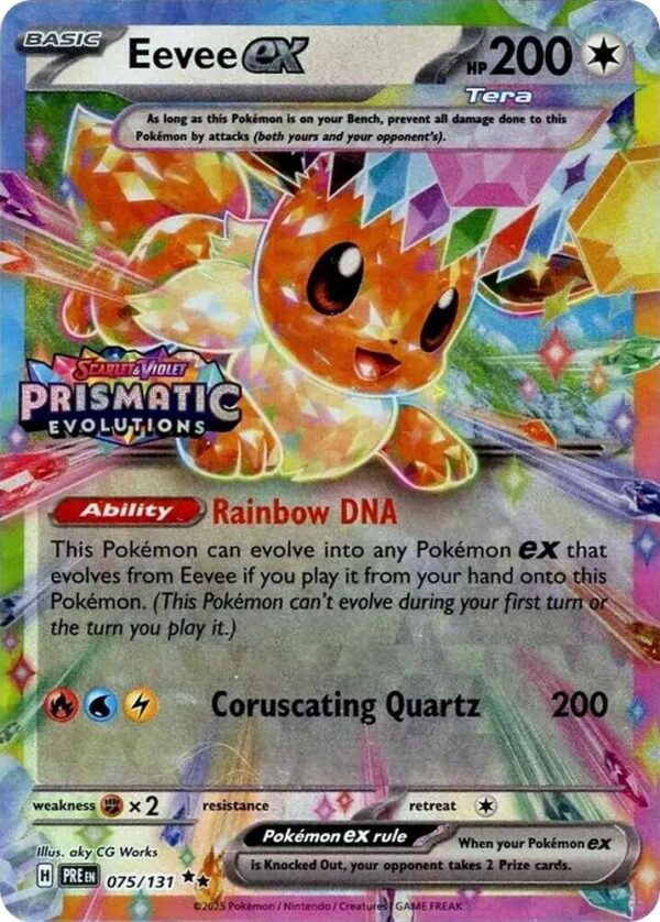 Eevee ex 075/131 (Prismatic Evolutions Stamp) Holofoil Miscellaneous Cards & Products