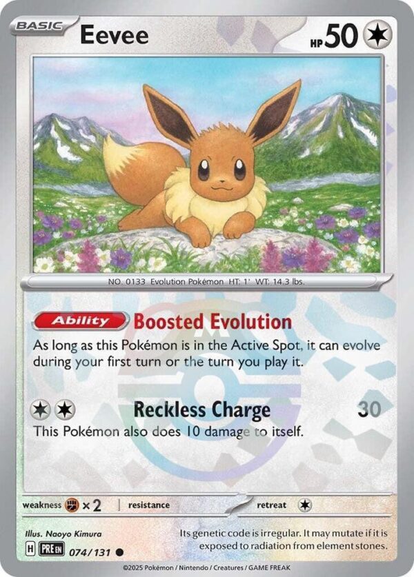 Eevee (Master Ball Pattern) 074/131 Holofoil SV: Prismatic Evolutions