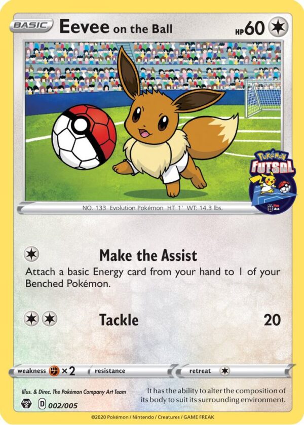 Eevee on the Ball 002/005 (Pokemon Futsal) Normal Miscellaneous Cards & Products