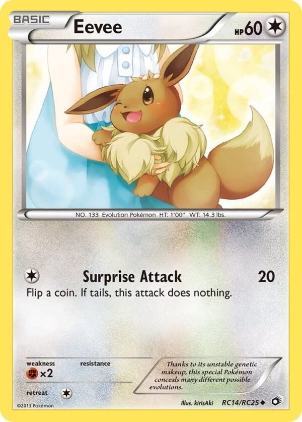 Eevee RC14/RC25 Holofoil Legendary Treasures: Radiant Collection Eevee RC14/RC25 Holofoil Legendary Treasures: Radiant Collection