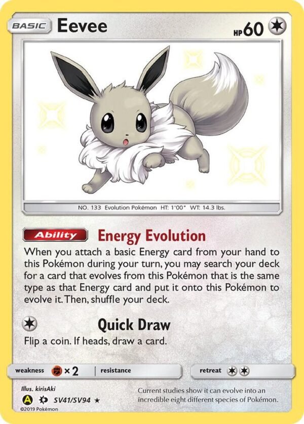 Eevee SV41/SV94 Holofoil Hidden Fates: Shiny Vault