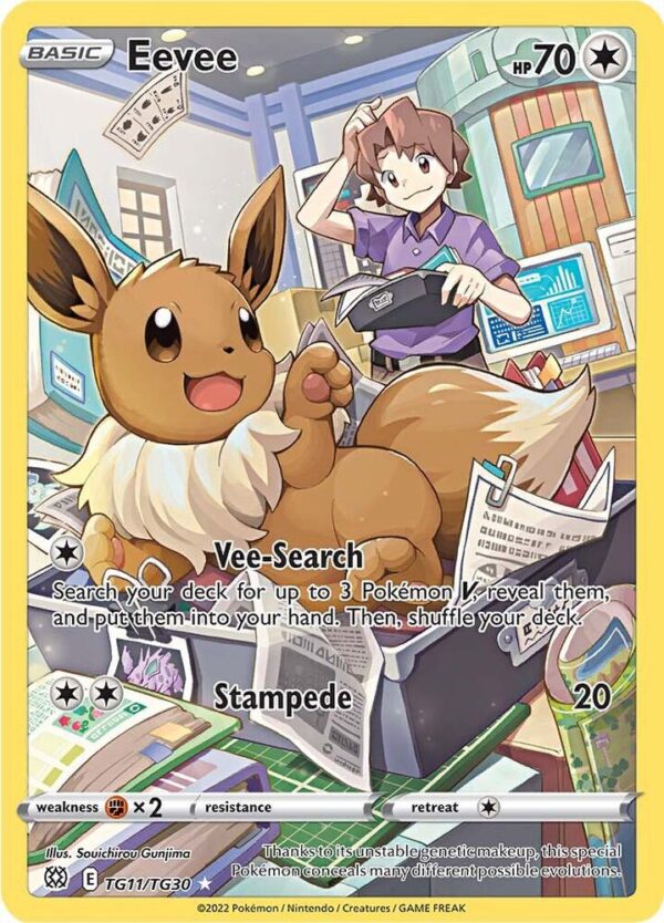 Eevee TG11/TG30 Holofoil SWSH09: Brilliant Stars Trainer Gallery