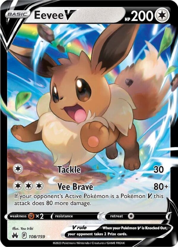Eevee V 108/159 Holofoil Crown Zenith
