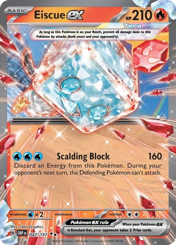 Eiscue ex 042/197 Holofoil SV03: Obsidian Flames Eiscue ex 042/197 Holofoil SV03: Obsidian Flames