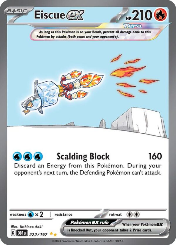 Eiscue ex 222/197 Holofoil SV03: Obsidian Flames
