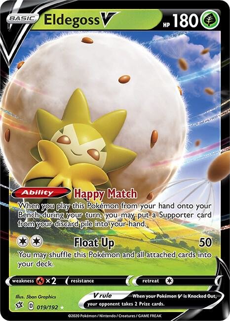 Eldegoss V 019/192 Holofoil SWSH02: Rebel Clash