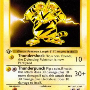 Electabuzz 020/102 1st Edition Base Set (Shadowless)