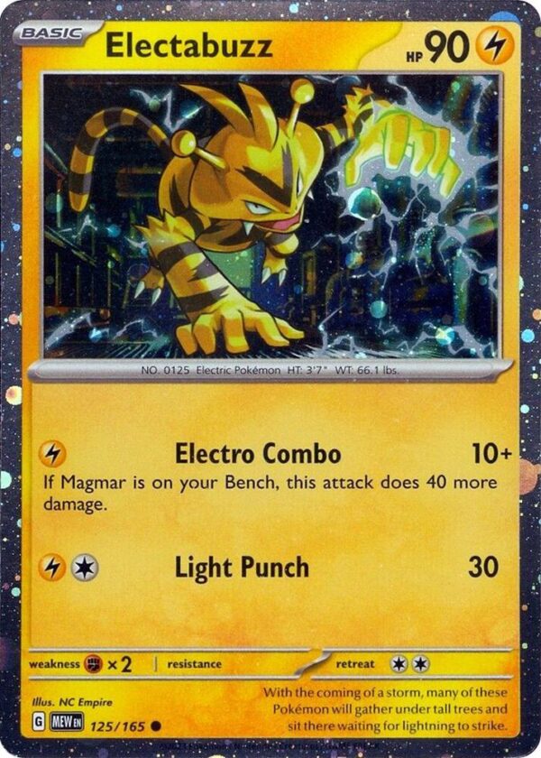 Electabuzz 125/165 (Cosmos Holo) Holofoil Miscellaneous Cards & Products Electabuzz 125/165 (Cosmos Holo) Holofoil Miscellaneous Cards & Products
