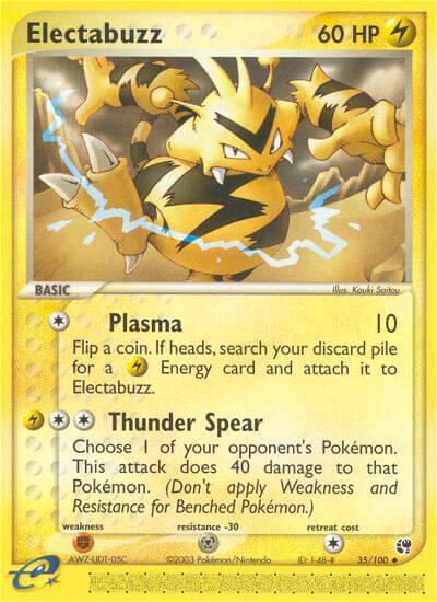 Electabuzz 35/100 Reverse Holofoil Sandstorm