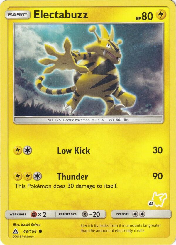 Electabuzz 43/156 (#41 Pikachu Stamped) 043/156 Normal Battle Academy