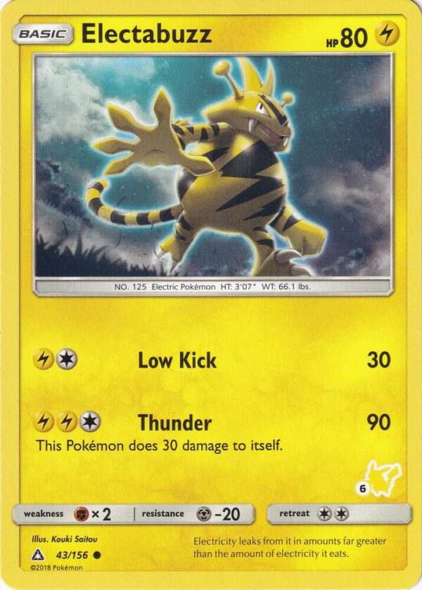 Electabuzz 43/156 (#6 Pikachu Stamped) 043/156 Normal Battle Academy