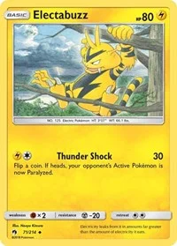 Electabuzz | 71/214 | Normal | SM - Lost Thunder Electabuzz | 71/214 | Normal | SM - Lost Thunder