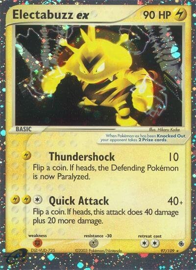 Electabuzz ex 97/109 Holofoil Ruby and Sapphire