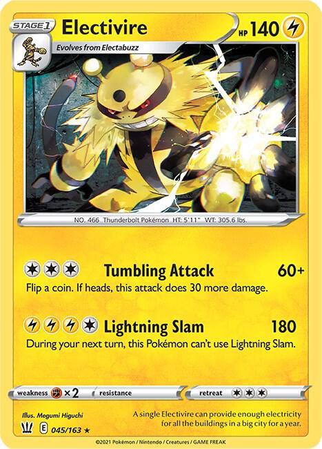 Electivire 045/163 Normal SWSH05: Battle Styles Electivire 045/163 Normal SWSH05: Battle Styles