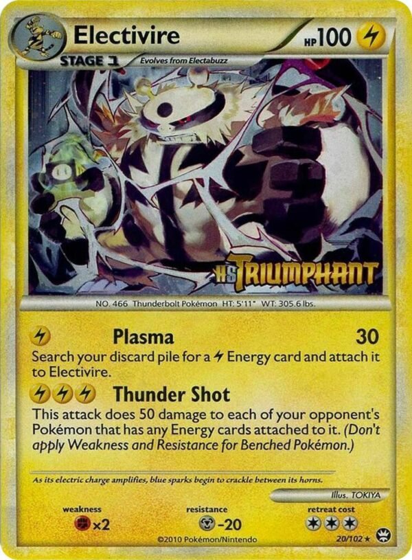 Electivire 20/102 (Prerelease) Holofoil HGSS Promos Electivire 20/102 (Prerelease) Holofoil HGSS Promos