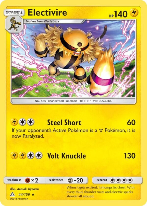 Electivire 44/156 Normal SM – Ultra Prism Electivire 44/156 Normal SM – Ultra Prism