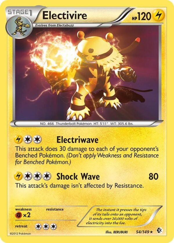 Electivire 54/149 Holofoil Boundaries Crossed Electivire 54/149 Holofoil Boundaries Crossed
