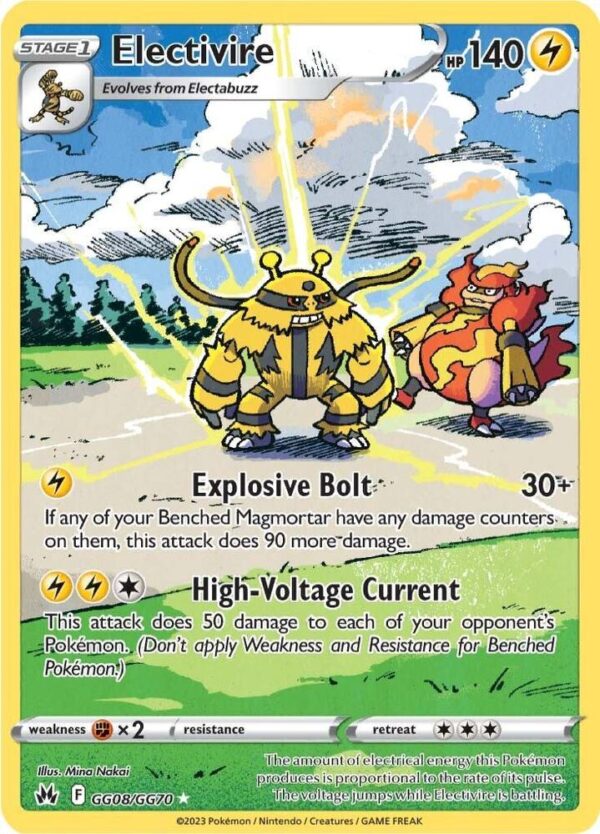 Electivire GG08/GG70 Holofoil Crown Zenith: Galarian Gallery Electivire GG08/GG70 Holofoil Crown Zenith: Galarian Gallery