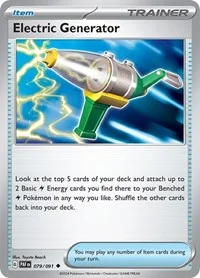 Electric Generator | 079/091 | Reverse Holofoil | SV: Paldean Fates