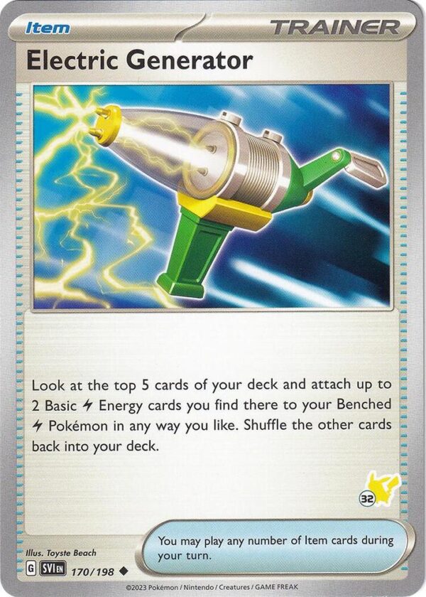 Electric Generator Pikachu 32 170/198 Normal Battle Academy 2024