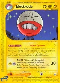 Electrode | 008/147 | Reverse Holofoil | Aquapolis