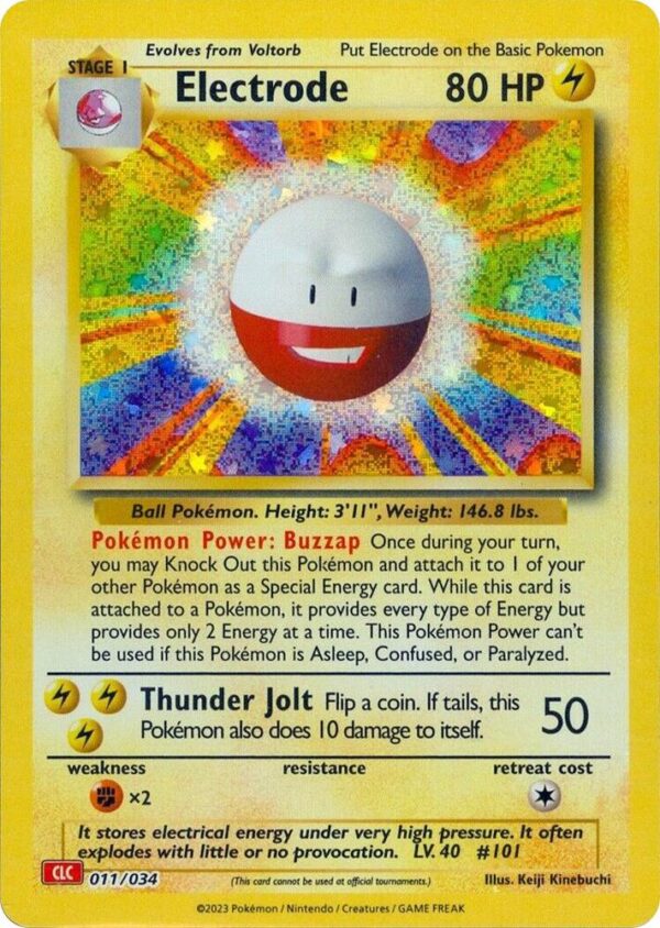 Electrode 011/034 Holofoil Trading Card Game Classic Electrode 011/034 Holofoil Trading Card Game Classic