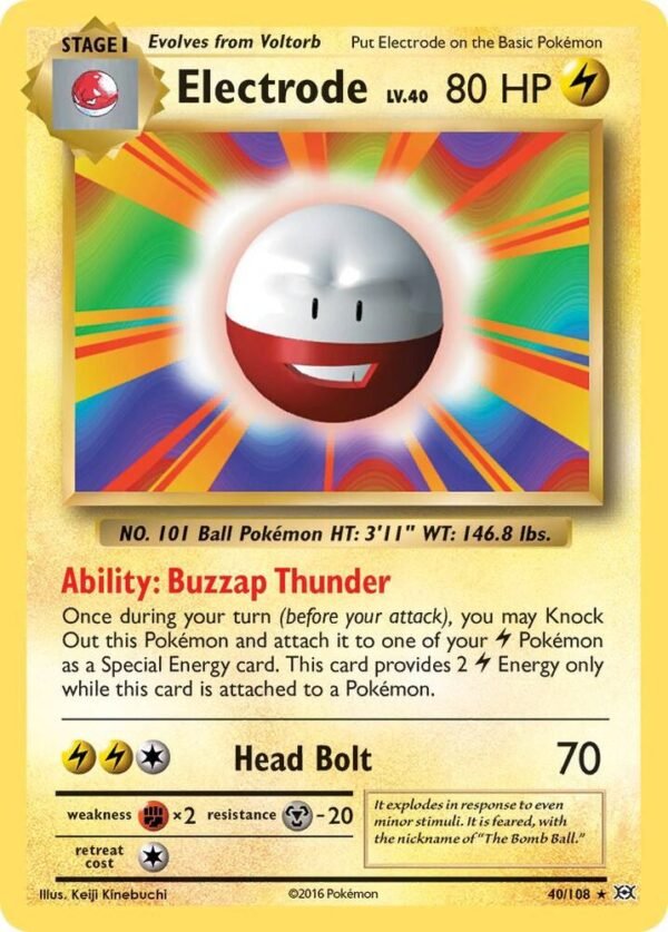 Electrode 40/108 Reverse Holofoil XY – Evolutions