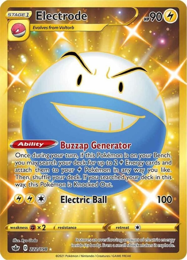 Electrode (Secret) 222/198 Holofoil SWSH06: Chilling Reign Electrode (Secret) 222/198 Holofoil SWSH06: Chilling Reign