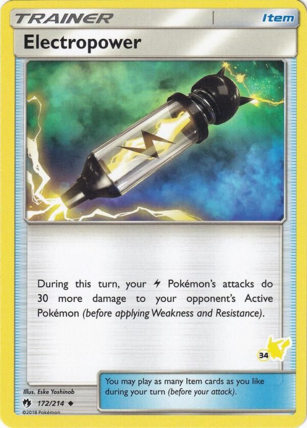 Electropower 172/214 (#34 Pikachu Stamped) Normal Battle Academy