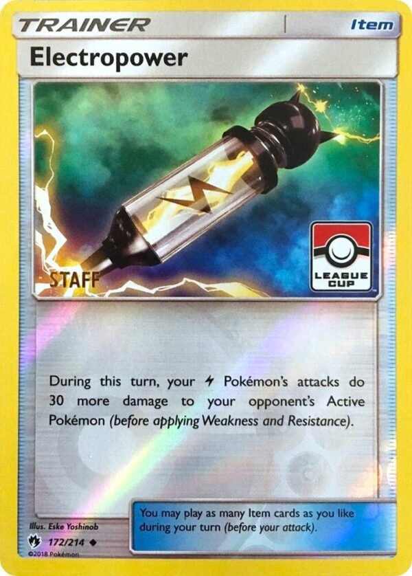 Electropower 172/214 (League Cup) [Staff] Reverse Holofoil League & Championship Cards